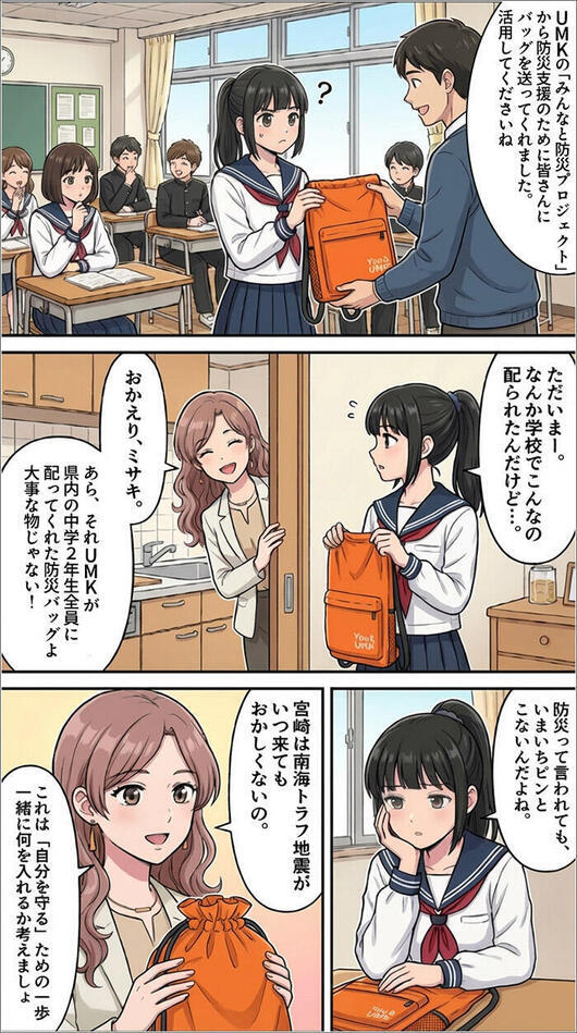 防災バッグについて_学校でもらった防災バッグって何？