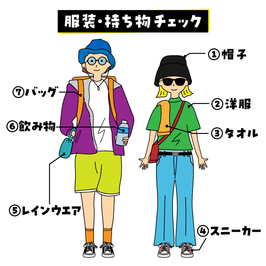 服装・持ち物チェック