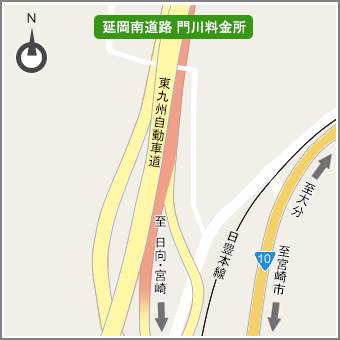 延岡南道路 門川料金所（南進）