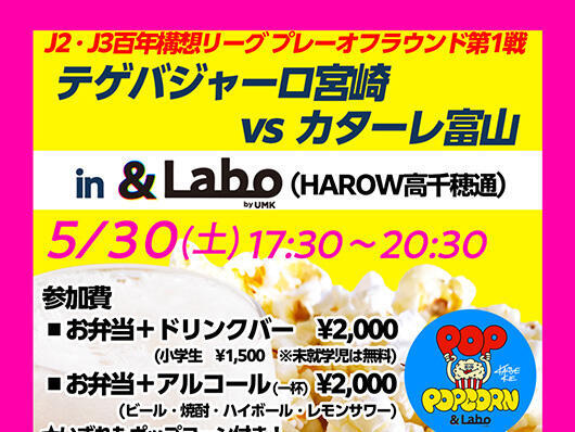 5月30日 テゲバジャーロ宮崎パブリックビューイング開催