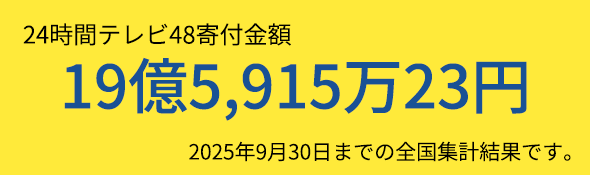 24時間テレビ48寄付金額 19億5915万23円