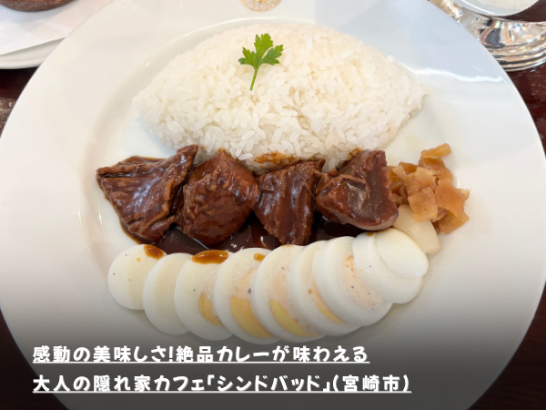 感動の美味しさ！絶品カレーが味わえる大人の隠れ家カフェ「シンドバッド」（宮崎市）