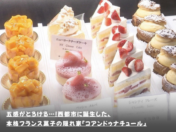 五感がとろける…！西都市に誕生した、本格フランス菓子の隠れ家「コアンドゥナチュール」(西都市)