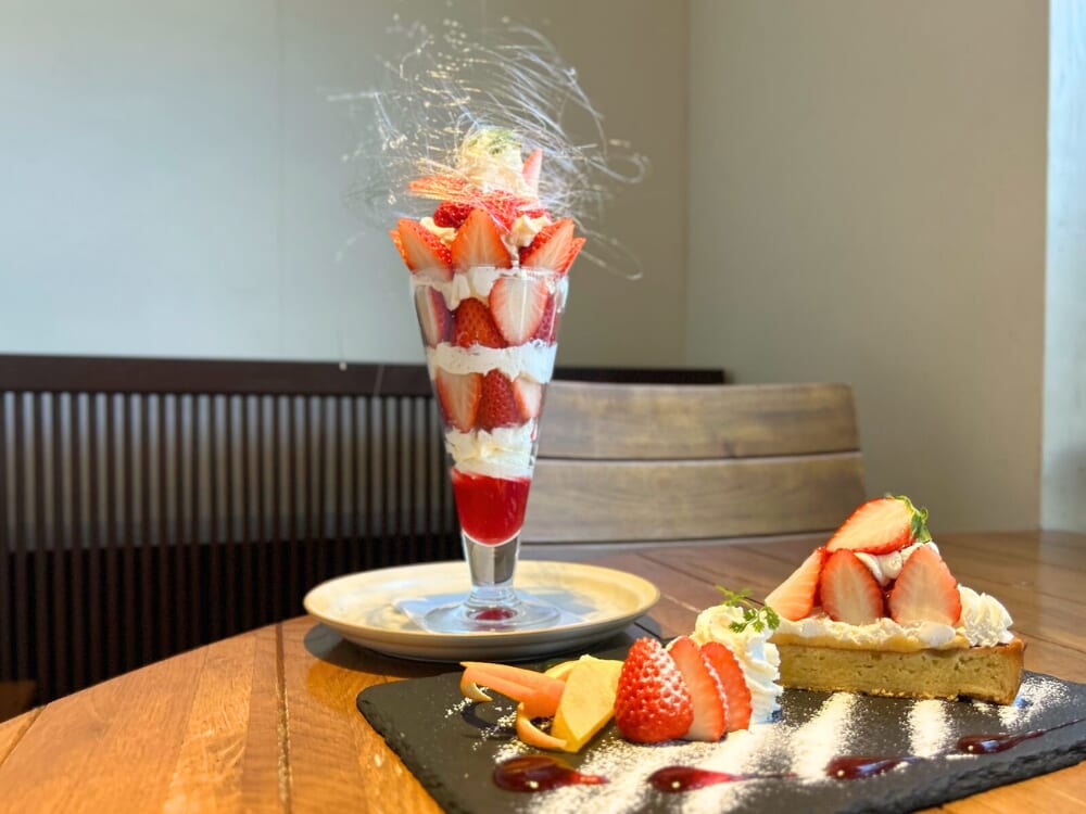 苺1パック分！「杏カフェ」の贅沢すぎる”ご褒美パフェ”(宮崎市)