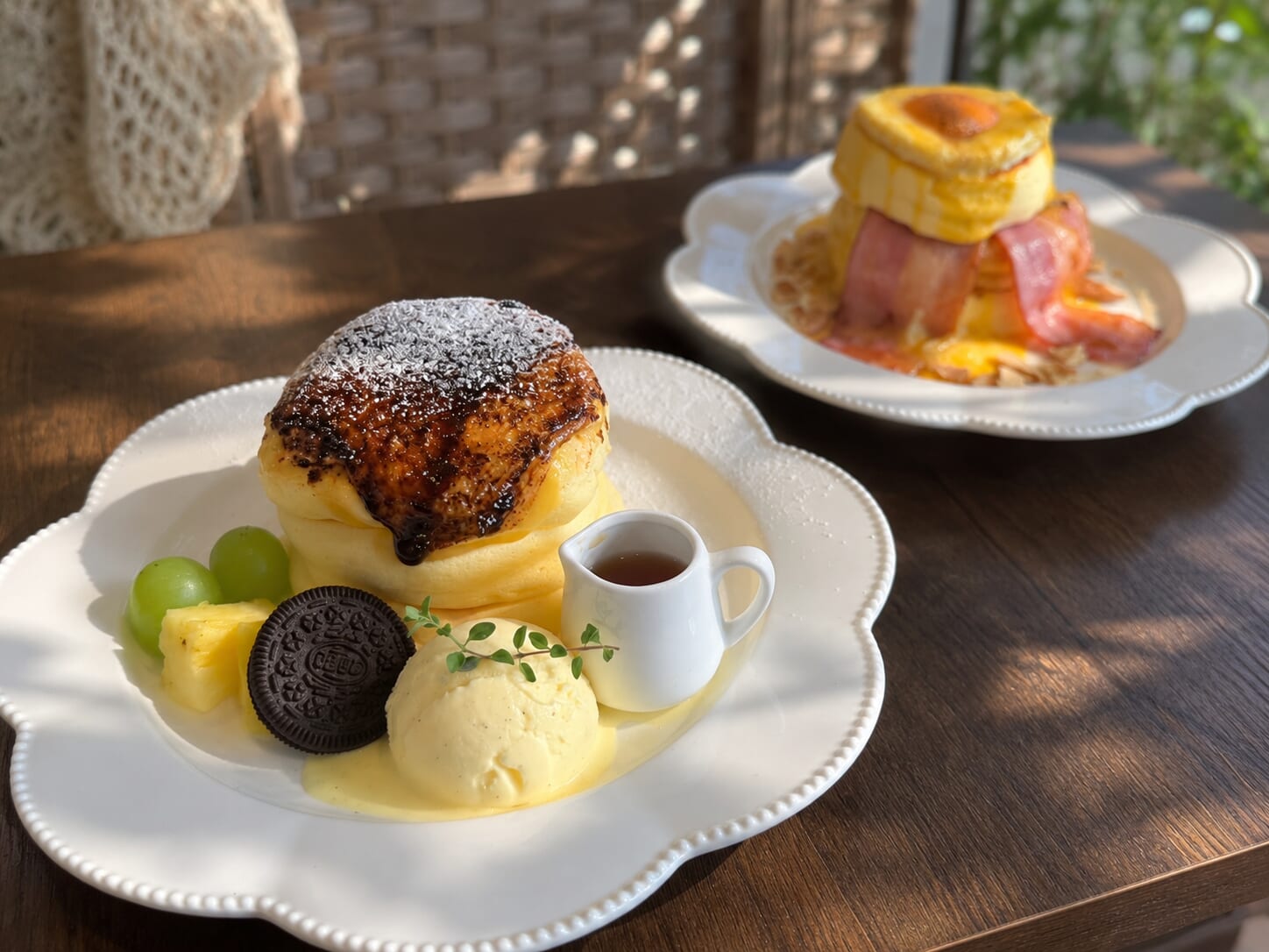 ふわっ、とろっ♡ 幸せ重なるスフレパンケーキ「かみゅ〜2nd」（延岡市）