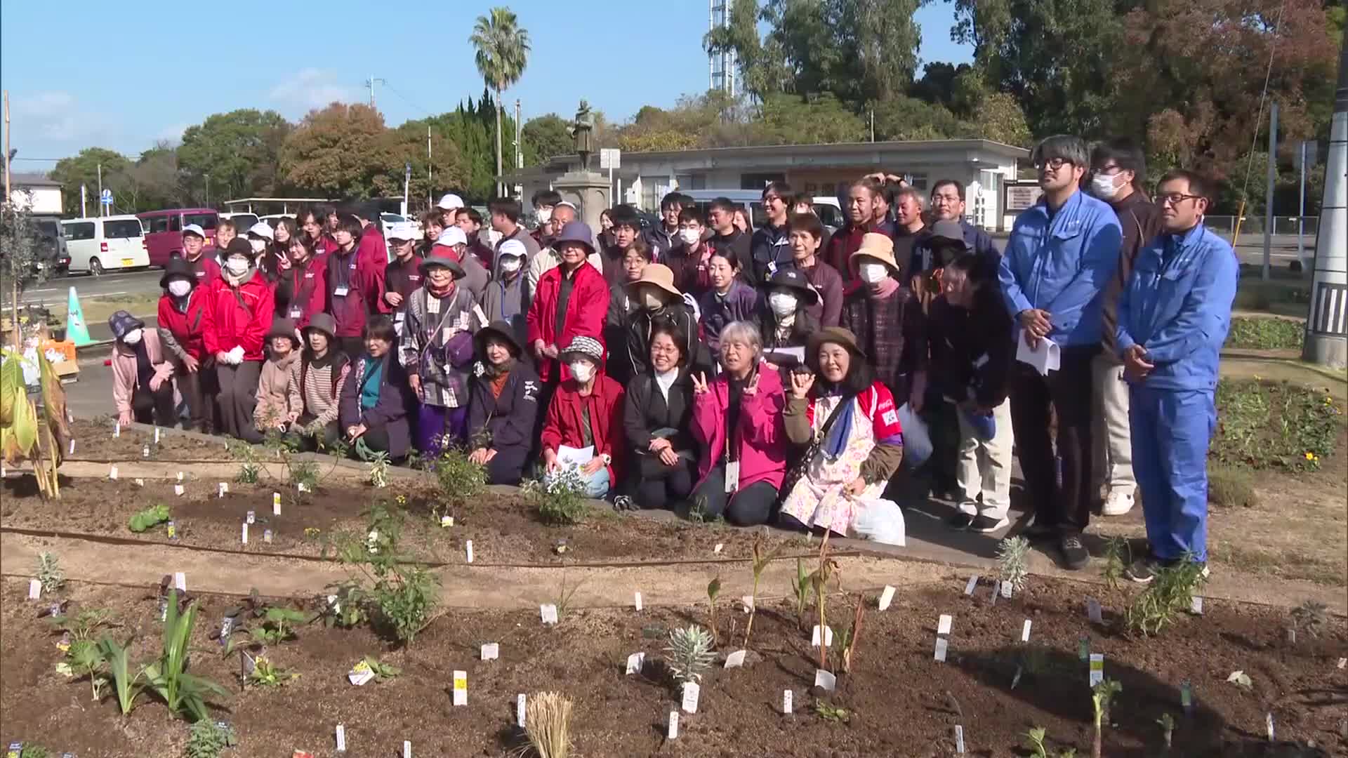 2年後の国スポ障スポに向けて日南駅前の花壇 花でおもてなし｜ニュース