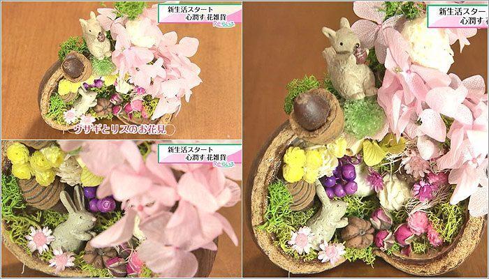 06 ウサギとリスのお花見