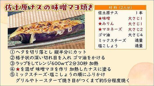 03 佐土原ナスの味噌 レシピ