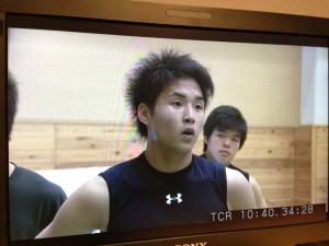 秀峰新体操主将　県総体では選手宣誓もつとめました。