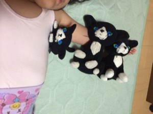 自分で猫を乗せて　そのまま眠りに落ちました　