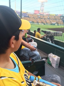 初甲子園に息子は終始興奮してました