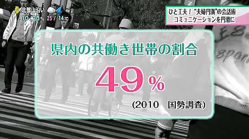 画像：県内の共働きの世帯の割合