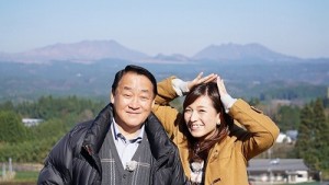五ヶ瀬ワイナリーから阿蘇五岳を望む