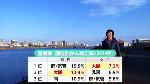 図：宮崎県部位別がん死亡率