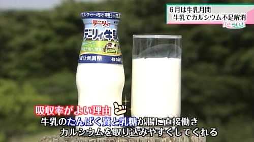 牛乳はカルシウムの吸収率がよい
