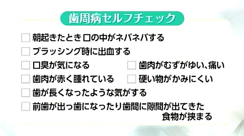 歯周病のセルフチェック